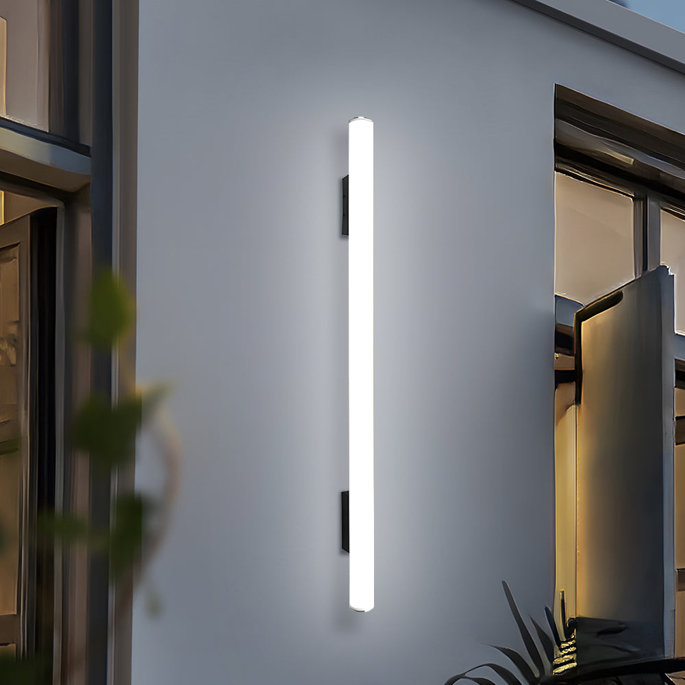 Modern Long Strip Black Acrylic Outdoor Wall Light for Patio