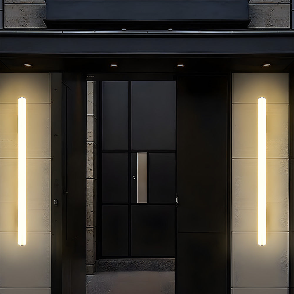Modern Long Strip Black Acrylic Outdoor Wall Light for Patio