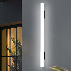 Modern Long Strip Black Acrylic Outdoor Wall Light for Patio