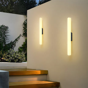 Modern Long Strip Black Acrylic Outdoor Wall Light for Patio