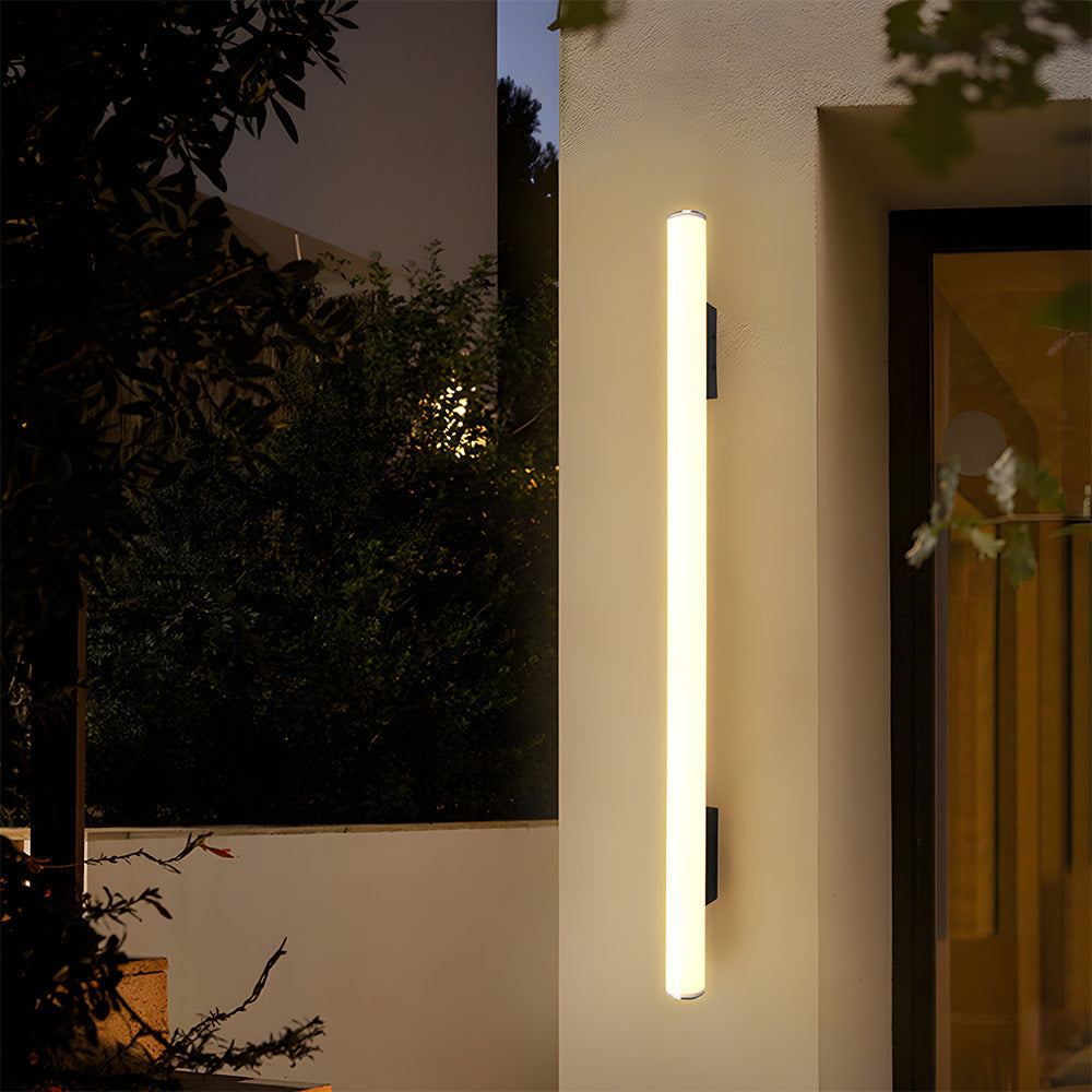 Modern Long Strip Black Acrylic Outdoor Wall Light for Patio
