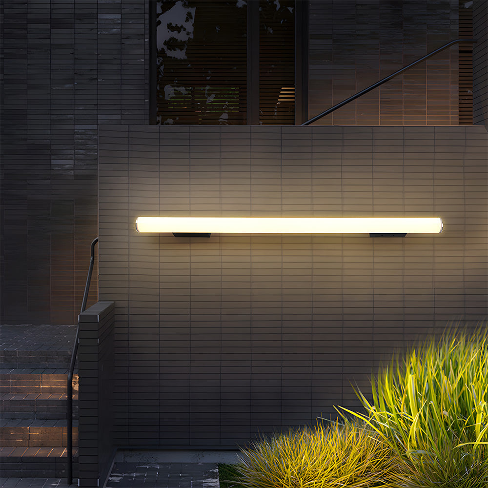 Modern Long Strip Black Acrylic Outdoor Wall Light for Patio