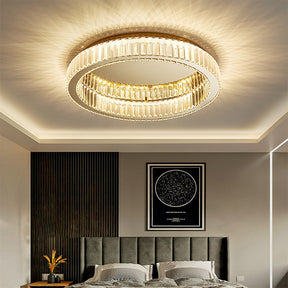 Modern Circle Gold Crystal Ceiling Light
