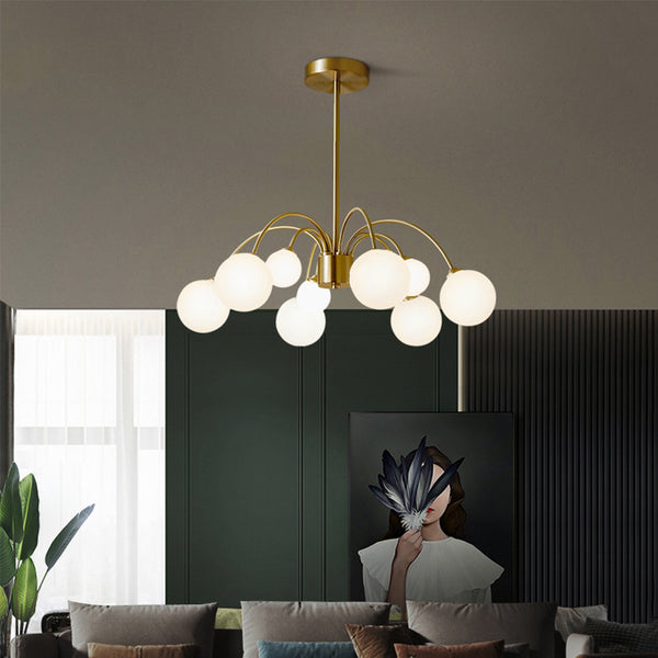 Lampsmodern Chandelier Modern Magic Bean Brass Chandelier Bubble Glass ...