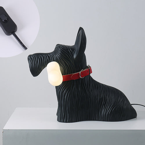 Colorful Glass Dog Table Lamp Animal Theme Lighting