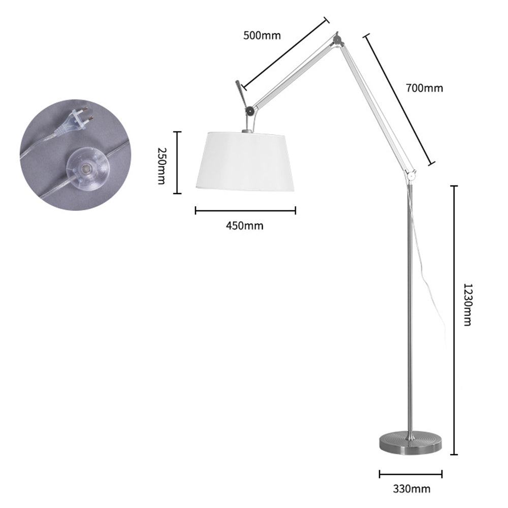 Modern Swivel Swing Arm Floor Lamp