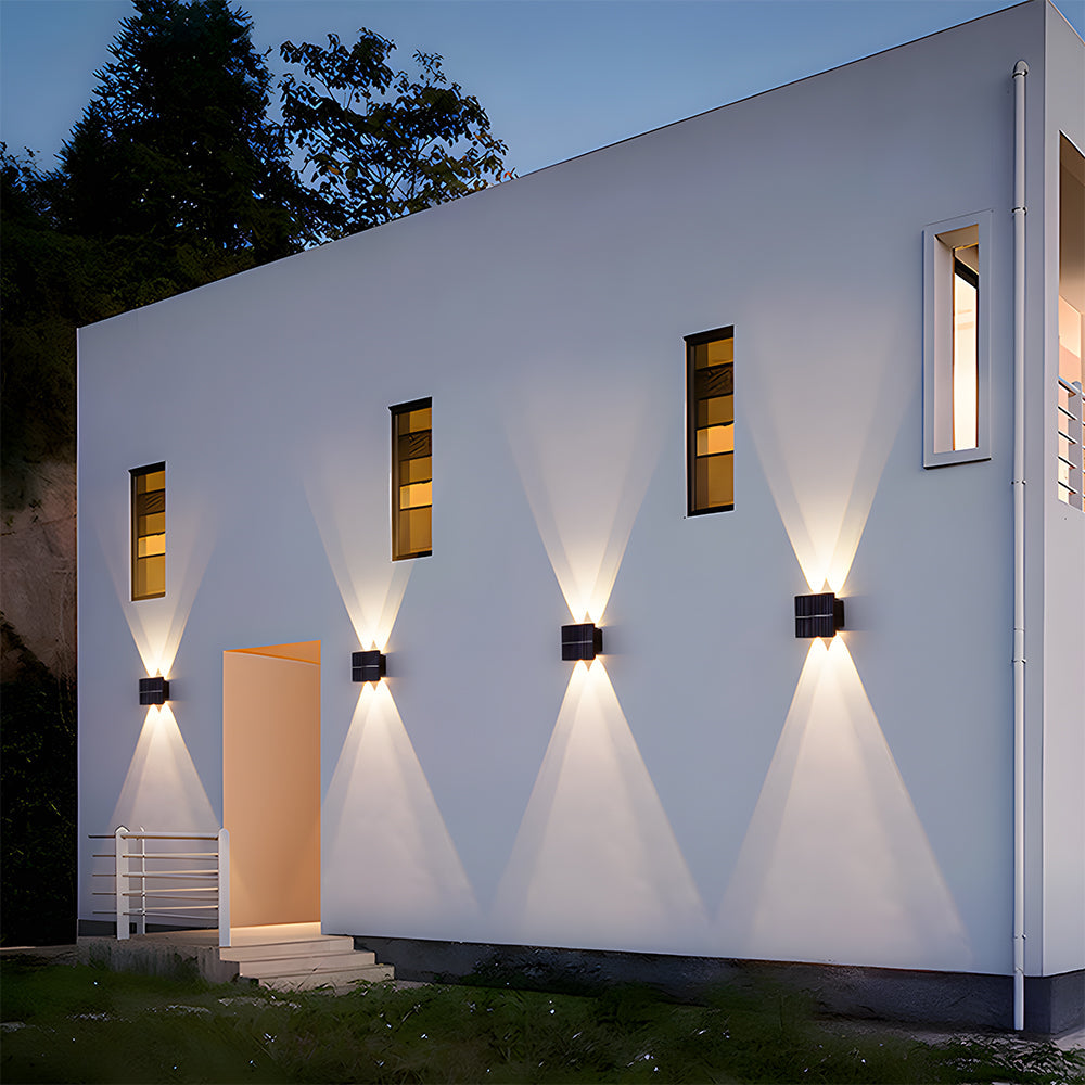 Modern Acrylic Outdoor Black Solar Wall Light