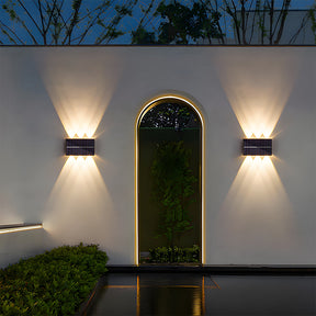 Modern Acrylic Outdoor Black Solar Wall Light