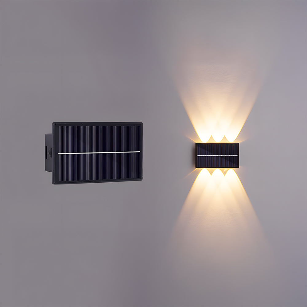 Modern Acrylic Outdoor Black Solar Wall Light