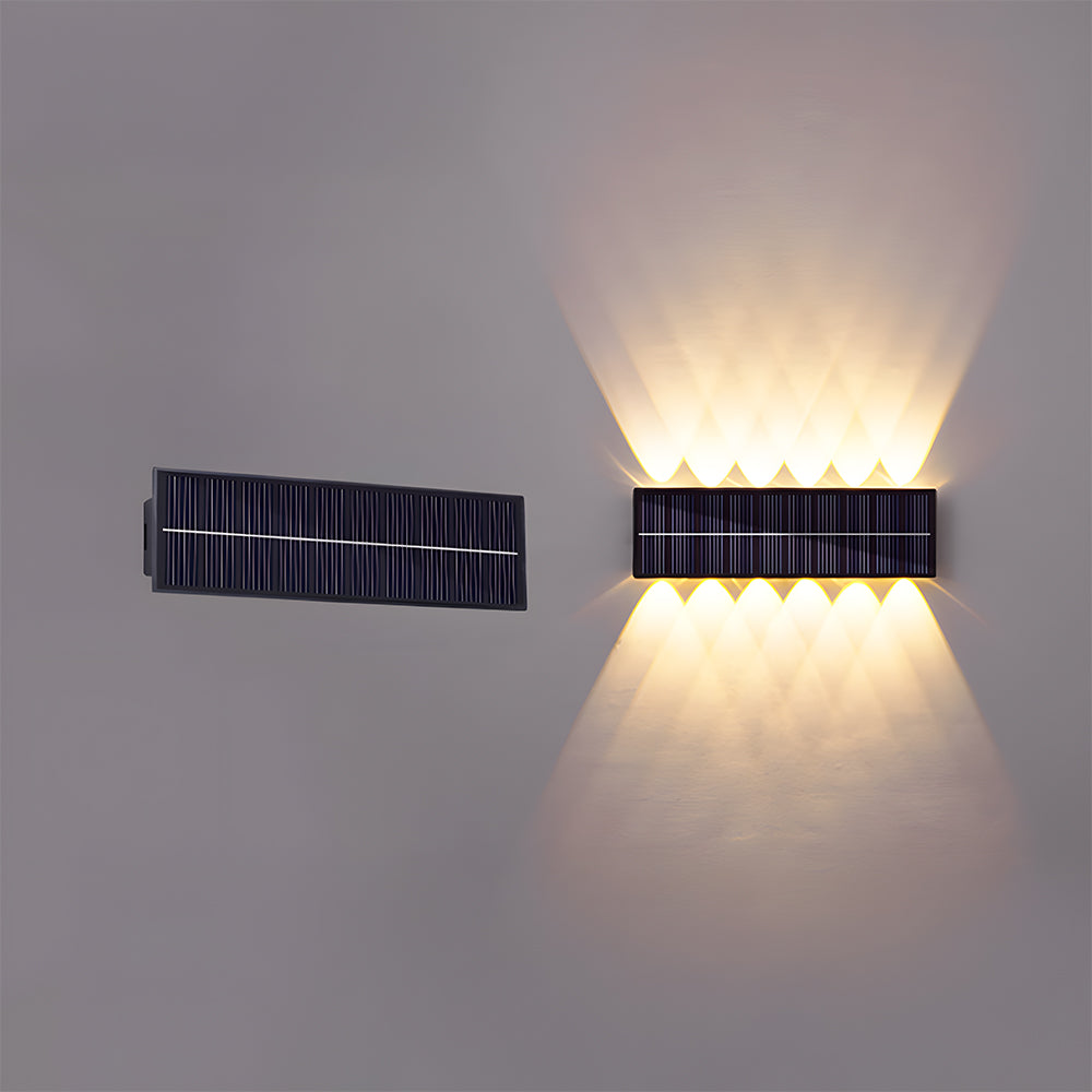 Modern Acrylic Outdoor Black Solar Wall Light