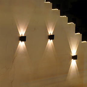 Modern Acrylic Outdoor Black Solar Wall Light