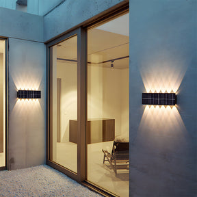 Modern Acrylic Outdoor Black Solar Wall Light