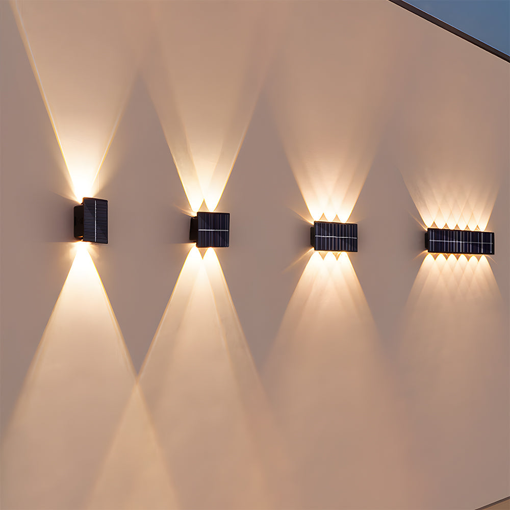 Modern Acrylic Outdoor Black Solar Wall Light