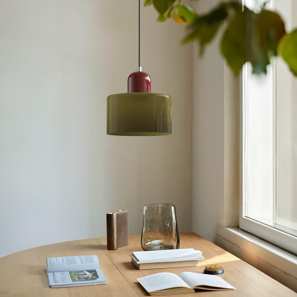 Modern Bauhaus Fresh Glass Pendant Light For Kitchen Island