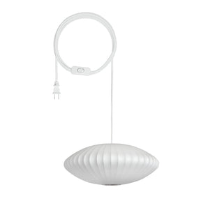 Mid-Century Silk Living Room White Pendant Light
