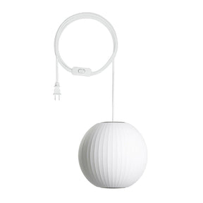 Mid-Century Silk Living Room White Pendant Light