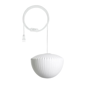 Mid-Century Silk Living Room White Pendant Light
