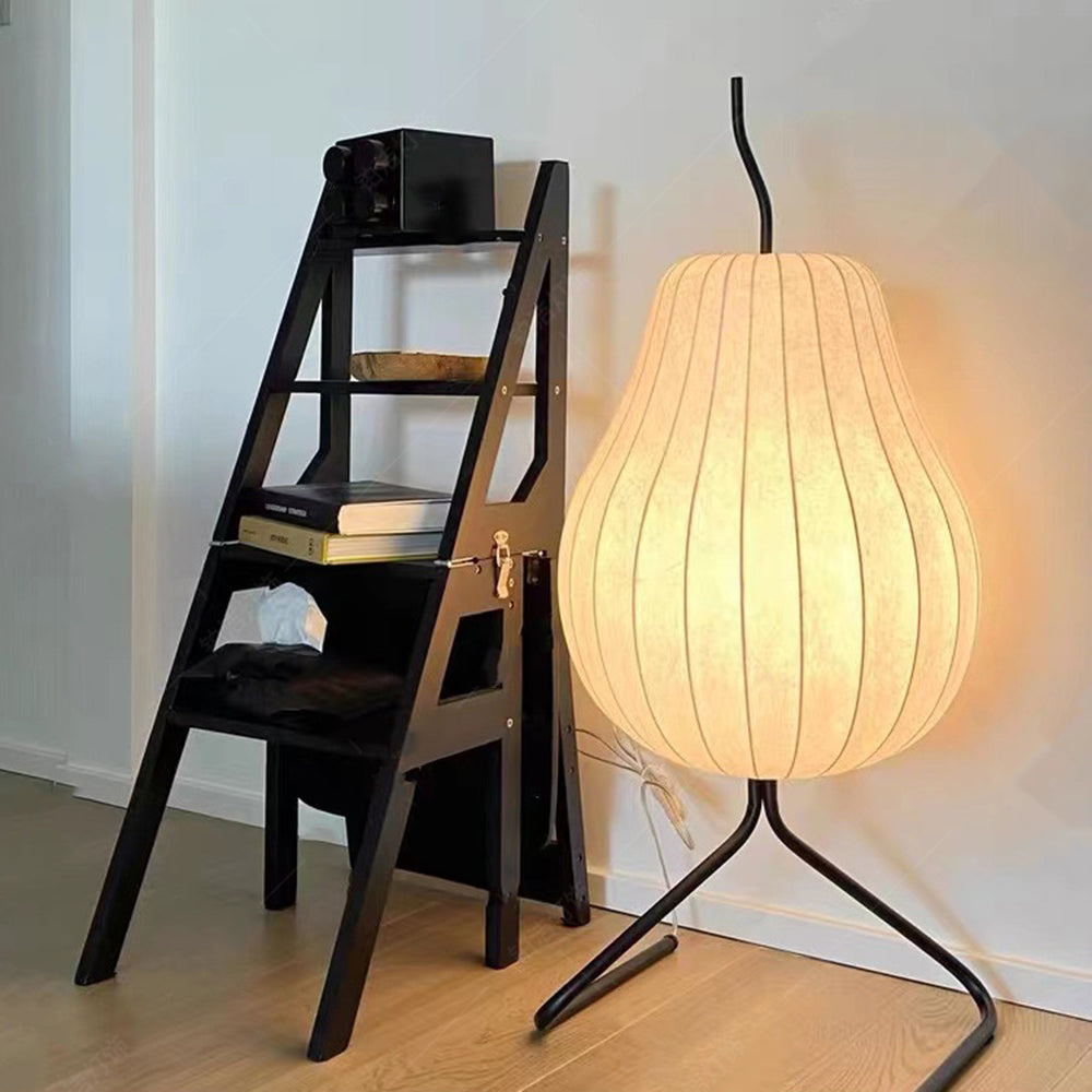 Pear Silk Floor Lamp For Living Room