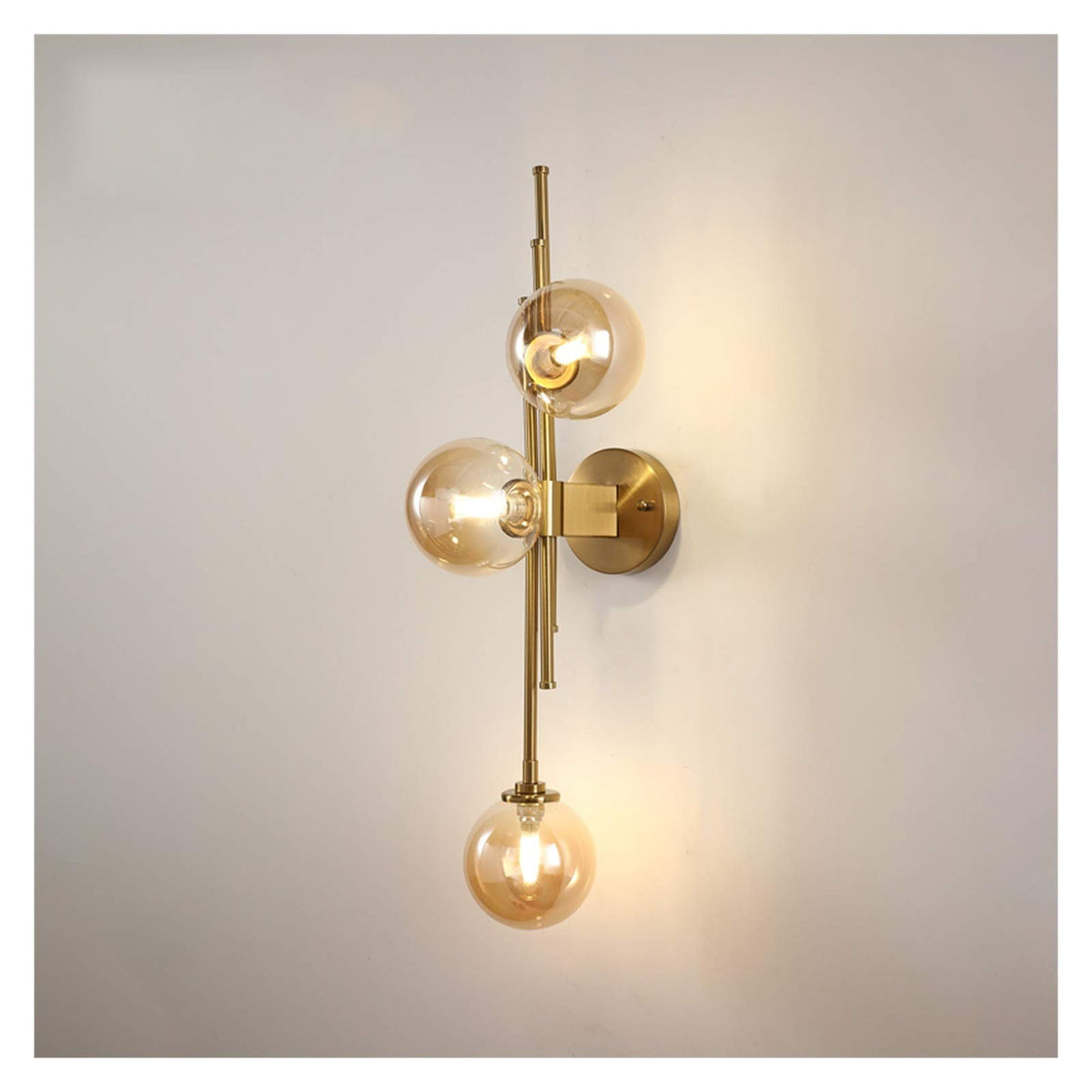 Vintage Ball 3 Heads Glass Wall Lamp