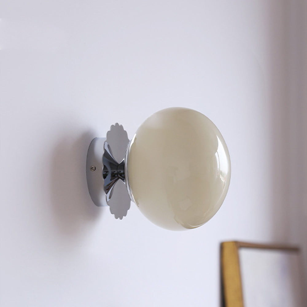Vintage Glass Round Head Wall Sconce