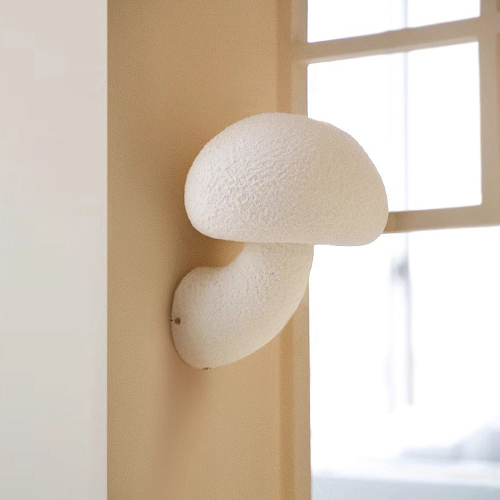 French Creative Cream Mushroom Wall Light