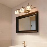 French Flower Gold Bathroom Vanity Wall Lights