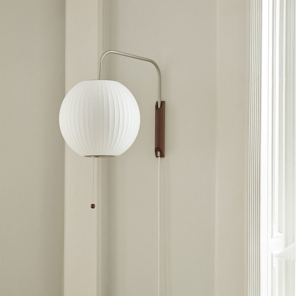 Bauhaus White Silk Wall Lamp