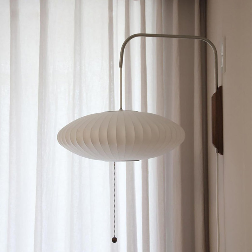 Bauhaus White Silk Wall Lamp