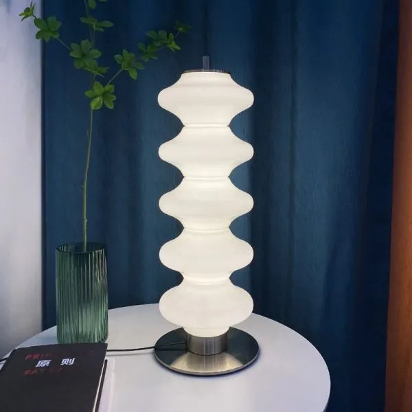 Modern Designer White Glass Art Table Lamp