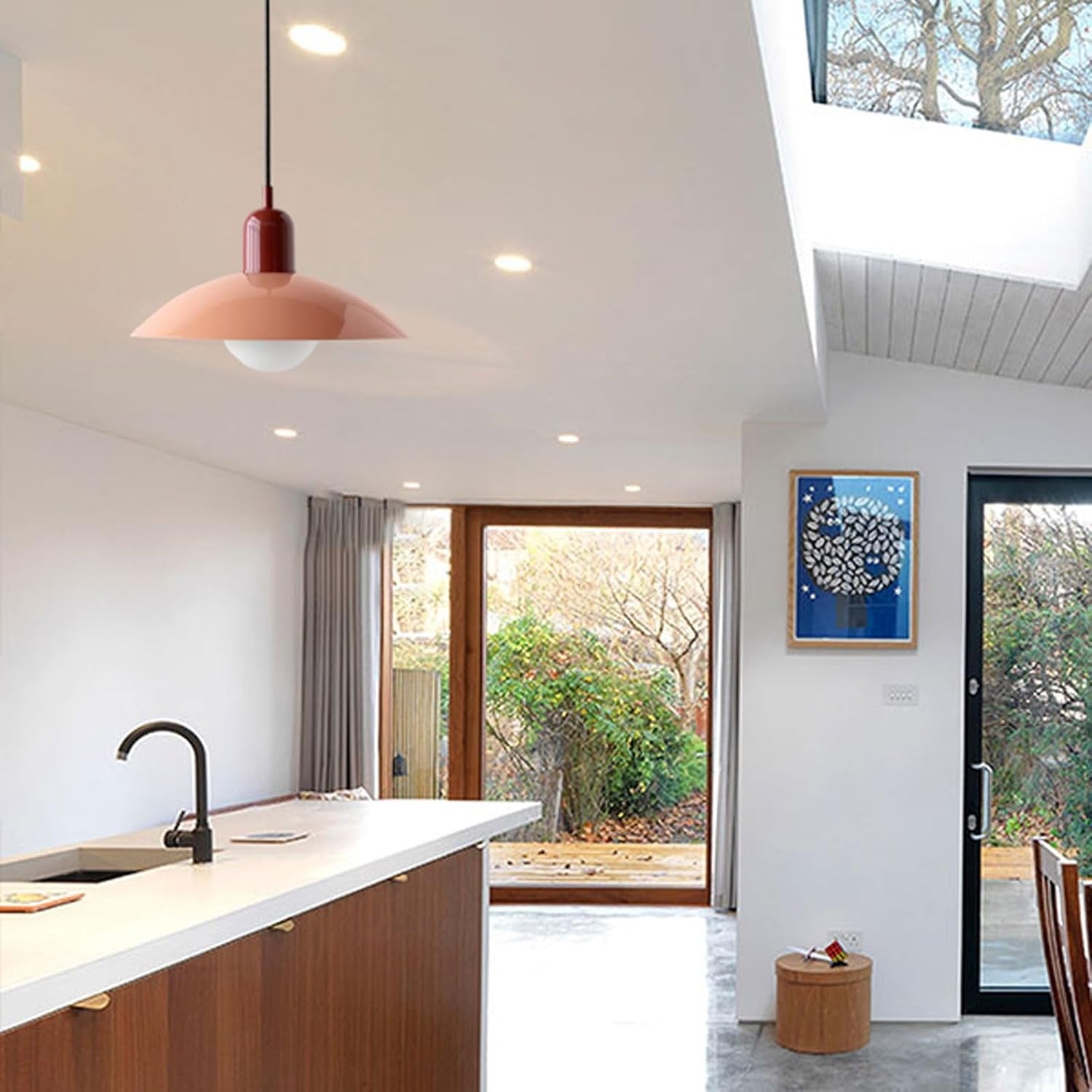 Nordic Metal Dining Room Colorful Plug-in Pendant Light