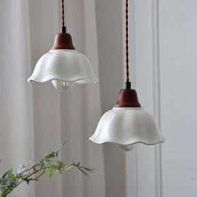 Decor Flower Ceramic  LED Hanging Light