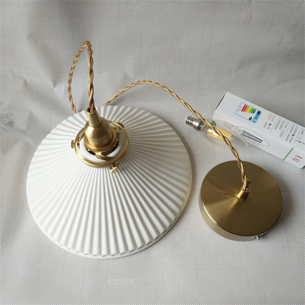 Simple Style Dining Room Ceramics Pendant Light -Homdiy