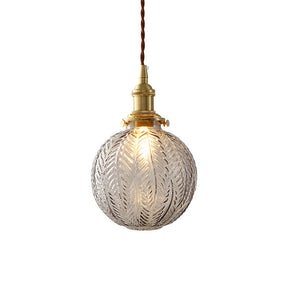 Pendant Light  Gray Glass Hanging Lamp -Homdiy