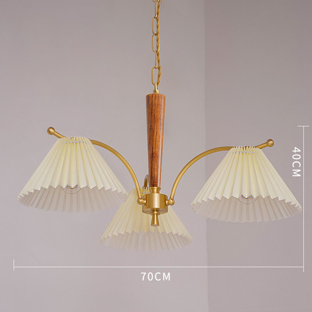 Decoration Pleated Lampshade Dining Room Chandelier Light