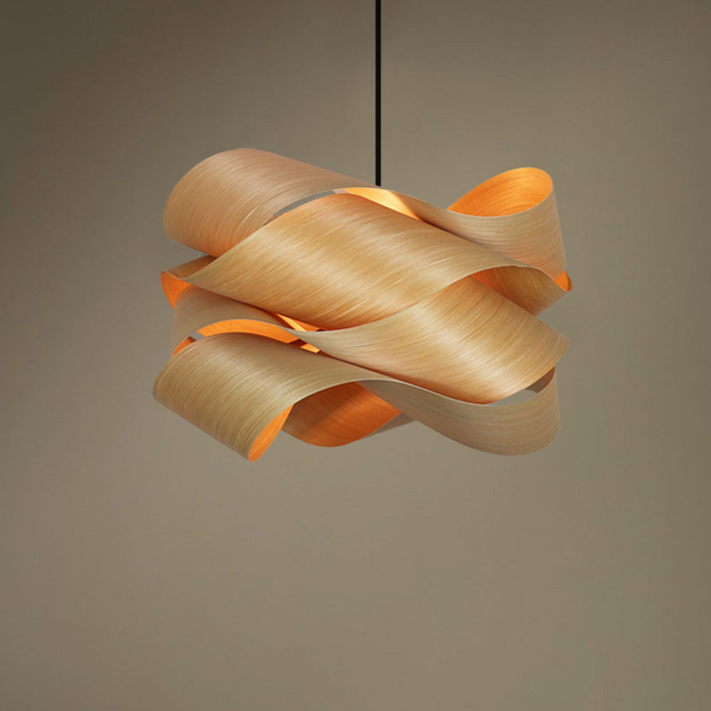 Modern Irregular Wood Pendant Light For Kitchen