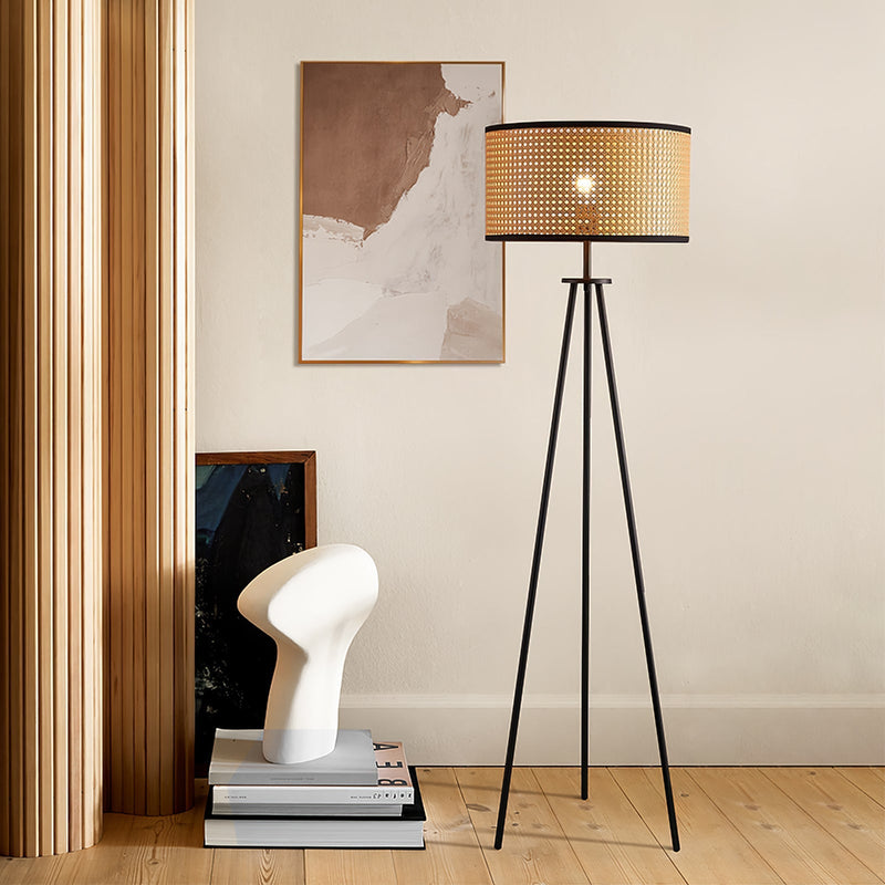 Lampsmodern Floor Lamp Minimalist Nature Bamboo Tall Floor Lamp For ...