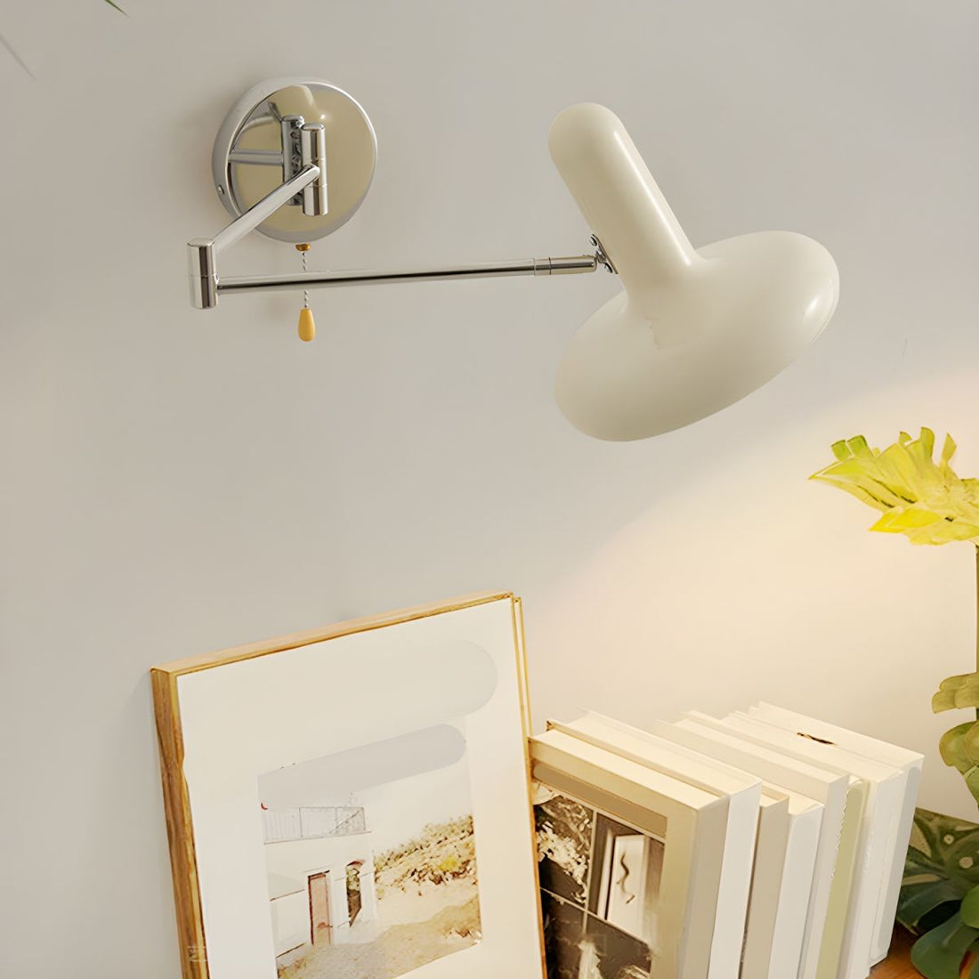 Lampsmodern Wall Lamp Retro Capsule White Swing Arm Wall Light