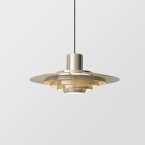 Large Brass Mid Century Modern Hanging Lamp Pendant Light