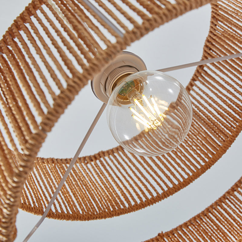 Modern Weave Rope Ceiling Light Fixture Retro Pendant Light -Lampsmodern