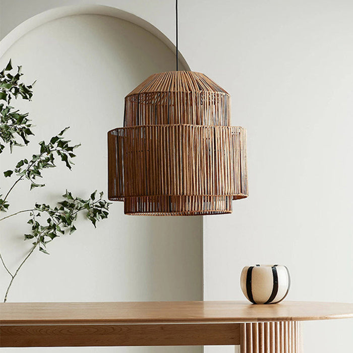 Lampsmodern Pendant Light Handwoven Rattan Modern Pendant Lamp