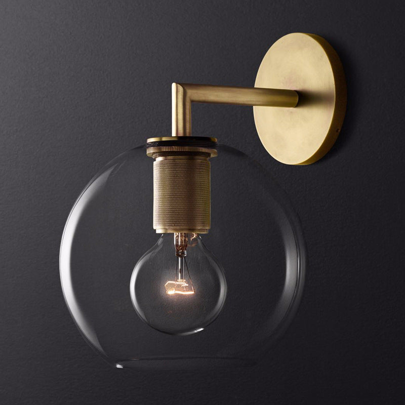 Armed Retro Brass Wall Sconce