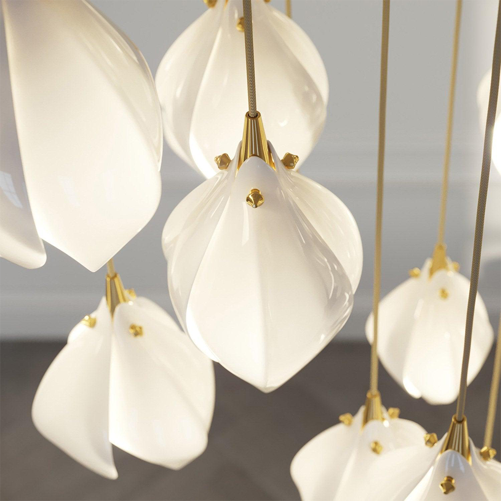 Creative Multi-heads Stylised Bloom Buds Pendant Lamp