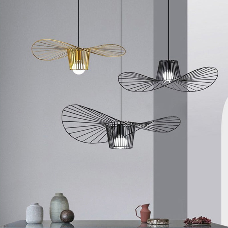 Modern Iron Chandelier Design Hat Shape Pendant Light -Lampsmodern