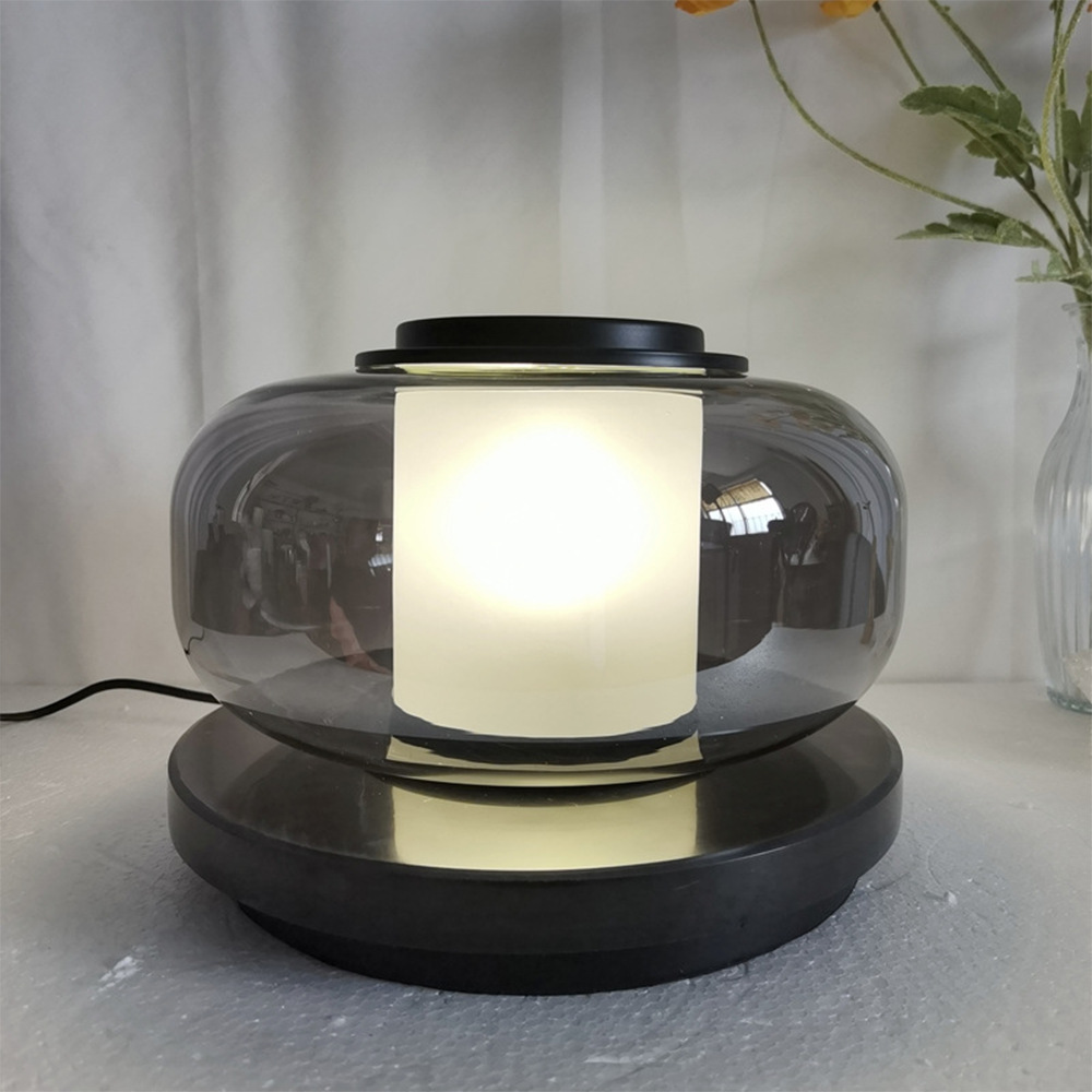Glass & Marble Table Lamp Bedroom Beside -Homdiy