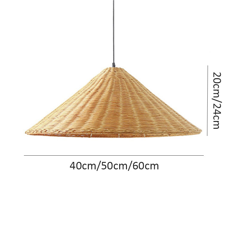 Lampsmodern Pendant Light Woven Rattan Wicker Cone Hanging Lights For  Kitchen Island