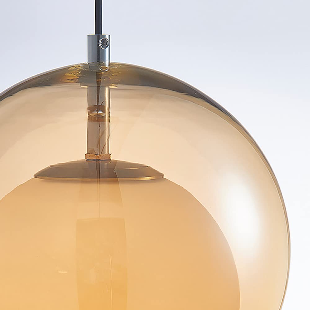 Vintage Orange Bauhaus Glass Pendant Light
