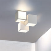 White & Black Square LED Ceiling Lamp -Homdiy