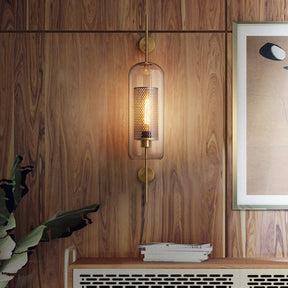 Modern Glass Golden Wall Ball Light Bedside Sconce -Homdiy