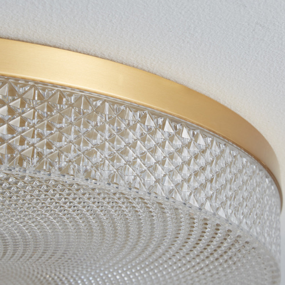 Modern Simple Crystal Copper Ceiling Light
