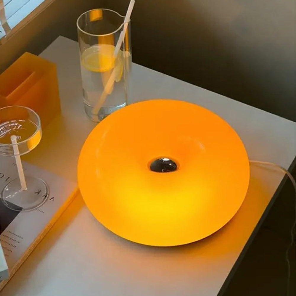 Cute Donut Lamp Orange / White Table Lamp
